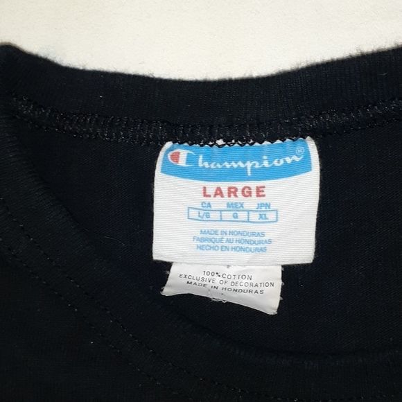 Champion Heritage Big‎ C Patch Black T-Shirt Large - Picture 4 of 5